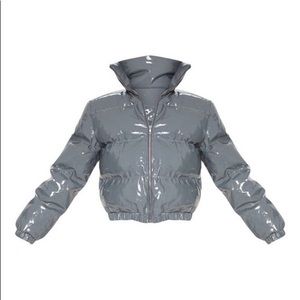Pretty little thing vinyl puffer jacket